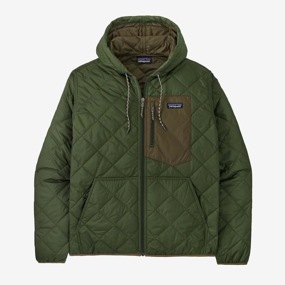 NWT Patagonia Men’s Diamond Quilted Bomber Hoody Torrey Pine Green- Size Small